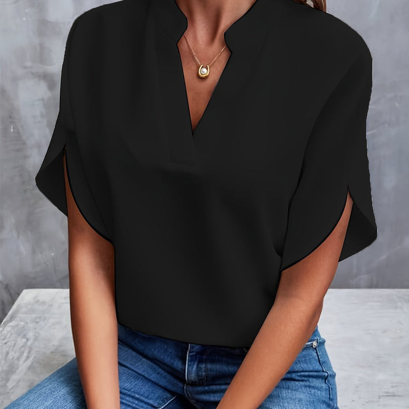 Blus för Dam | Andningsbar Sommarpassform | Smickrande Silhuett | Polyester
