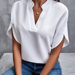 Blus för Dam | Andningsbar Sommarpassform | Smickrande Silhuett | Polyester