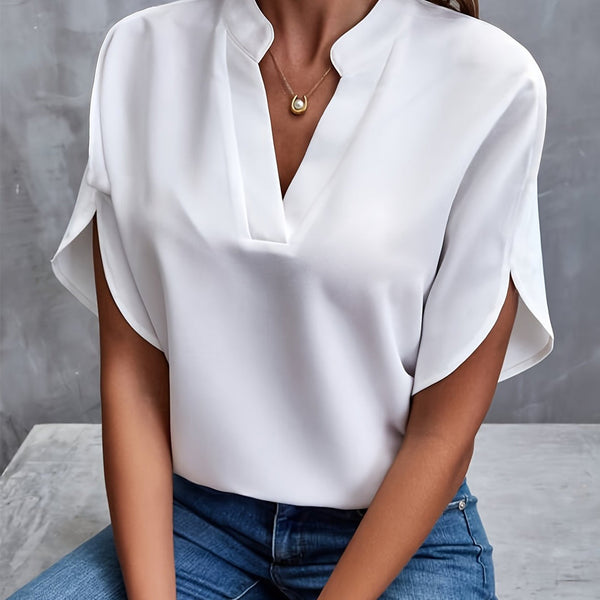 Blus för Dam | Andningsbar Sommarpassform | Smickrande Silhuett | Polyester