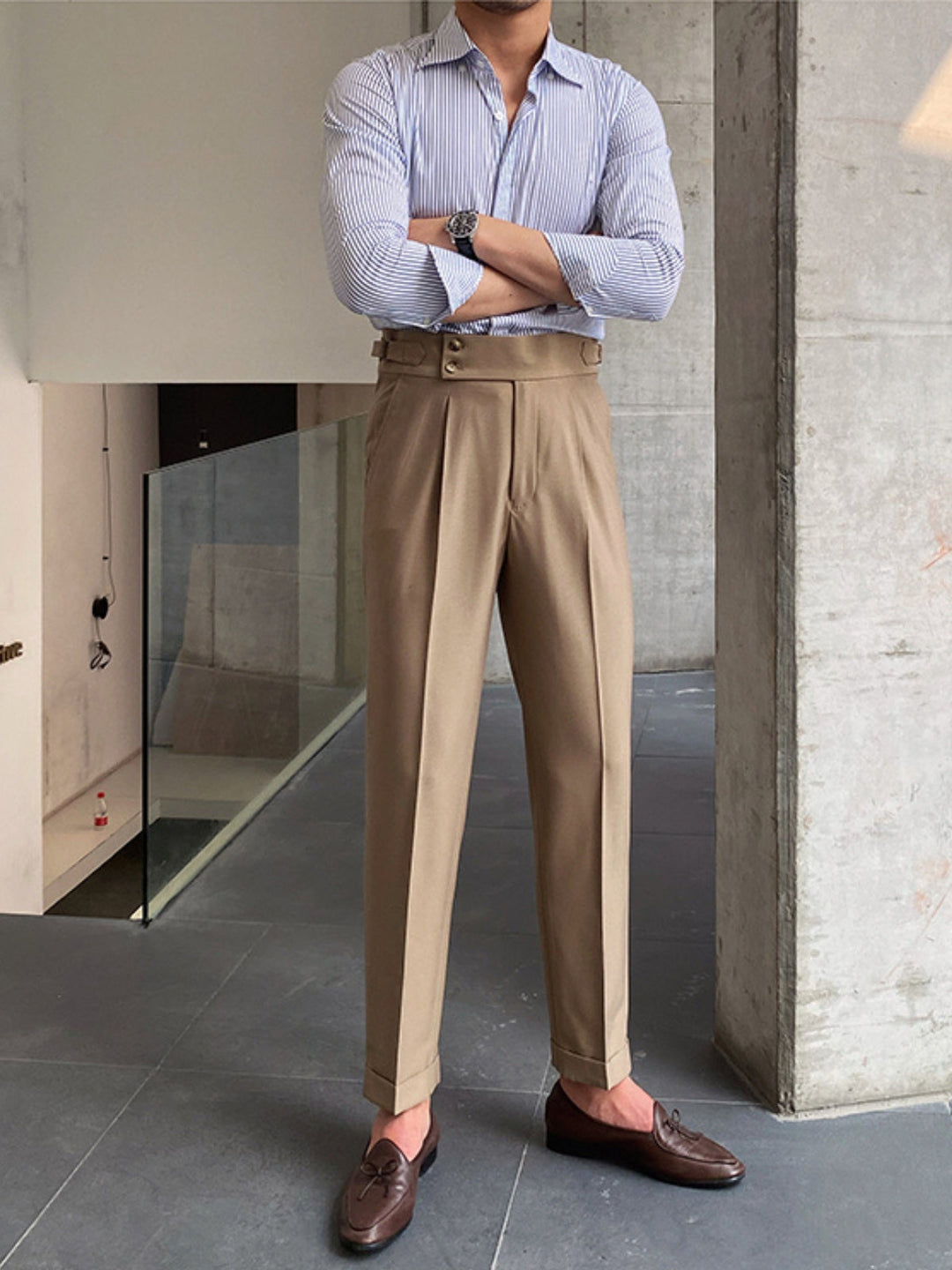 Herr Byxor | Elegant | Hög Midja | Sommar