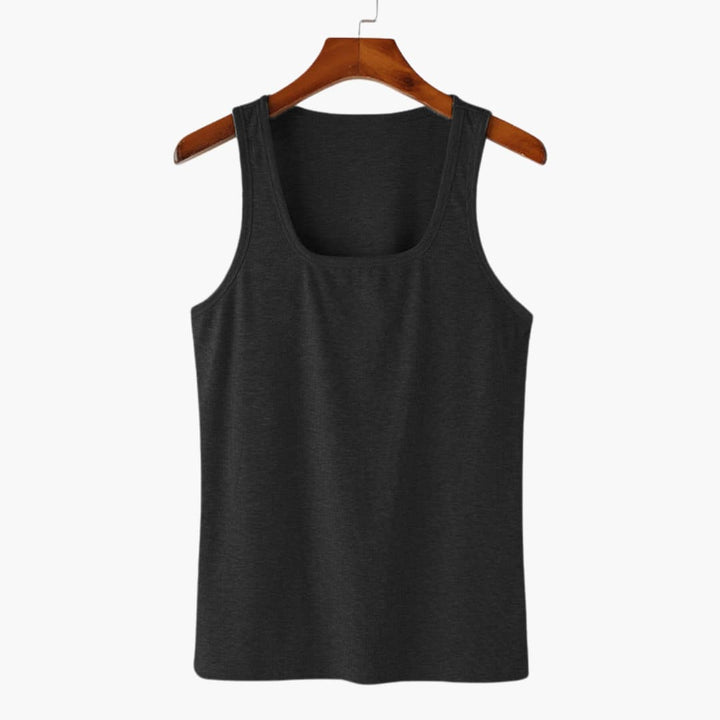 Herr Linne | Slim Fit | Ärmlös Design | Sommar