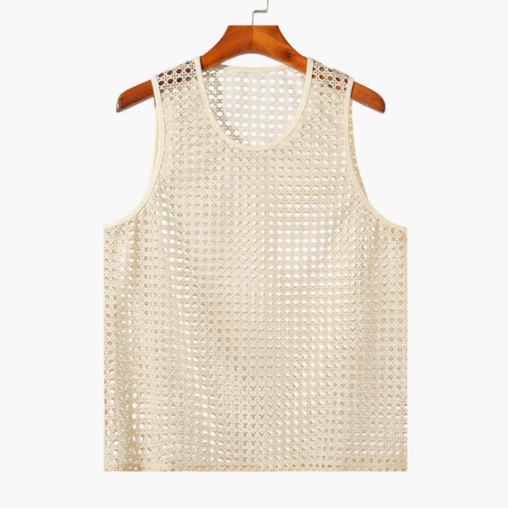 Herr Linne | Avslappnad | Ärmlös Design | Sommar