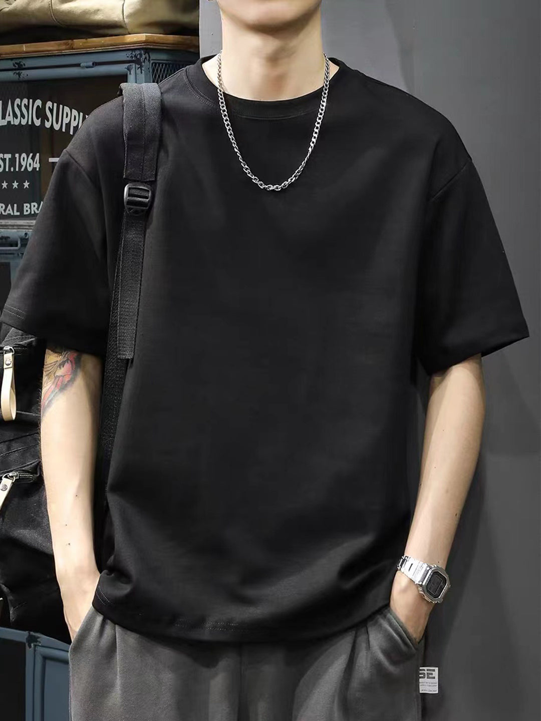 Herr T-shirt | Oversized | Kort Ärm | Sommar