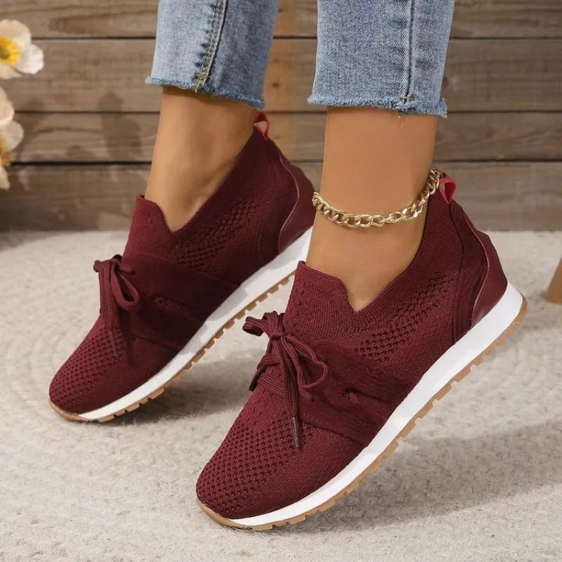 Sneakers Dam | Lätta Stickade Skor | Slip-On