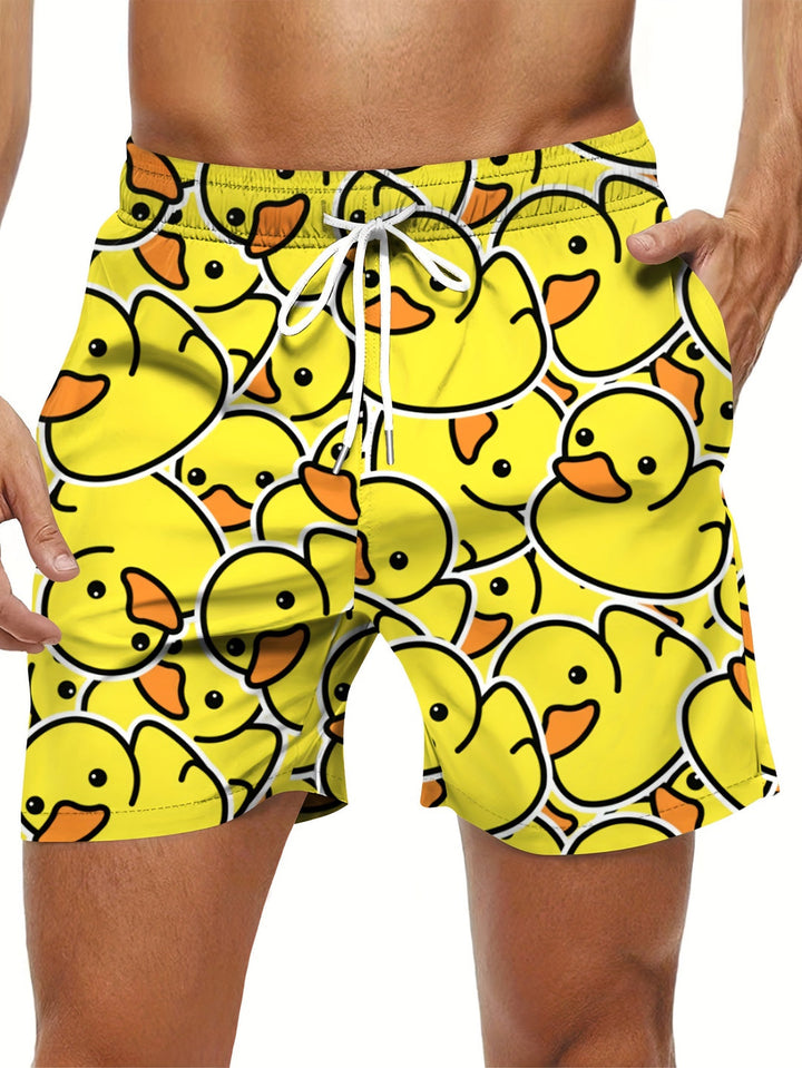 Herr Badshorts | Relaxed Fit | Dragsko Midja | Sommar