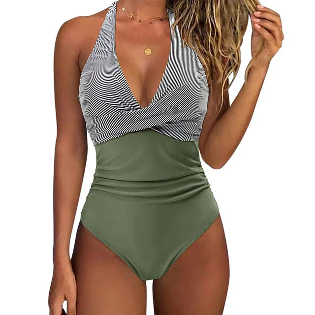 Dam Baddräkt | Elegant | Halterneck | Sommar