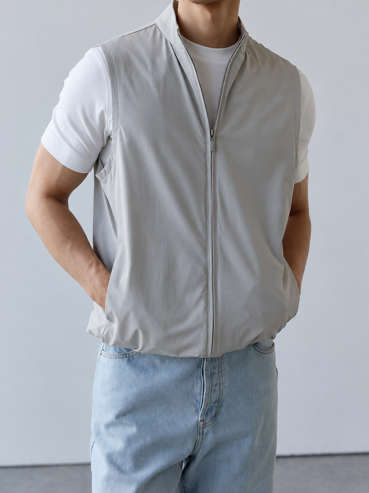 Herr Bodywarmer | Modern | Med Dragkedja | Sommar