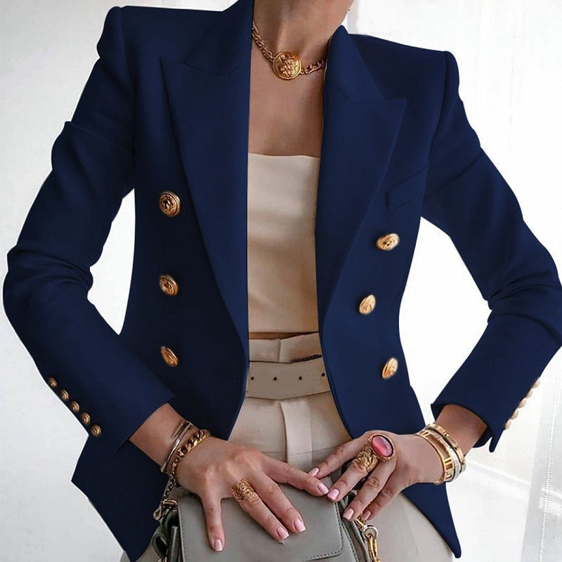 Blazer för dam | Dubbelknäppt | Tidlös & Klassisk | Höstlig Elegans