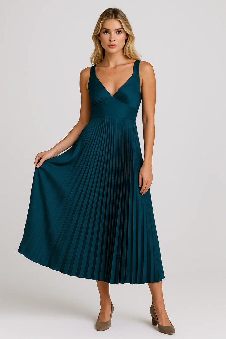 Dam Klänning | Elegant | Djup V-ringning | Sommar