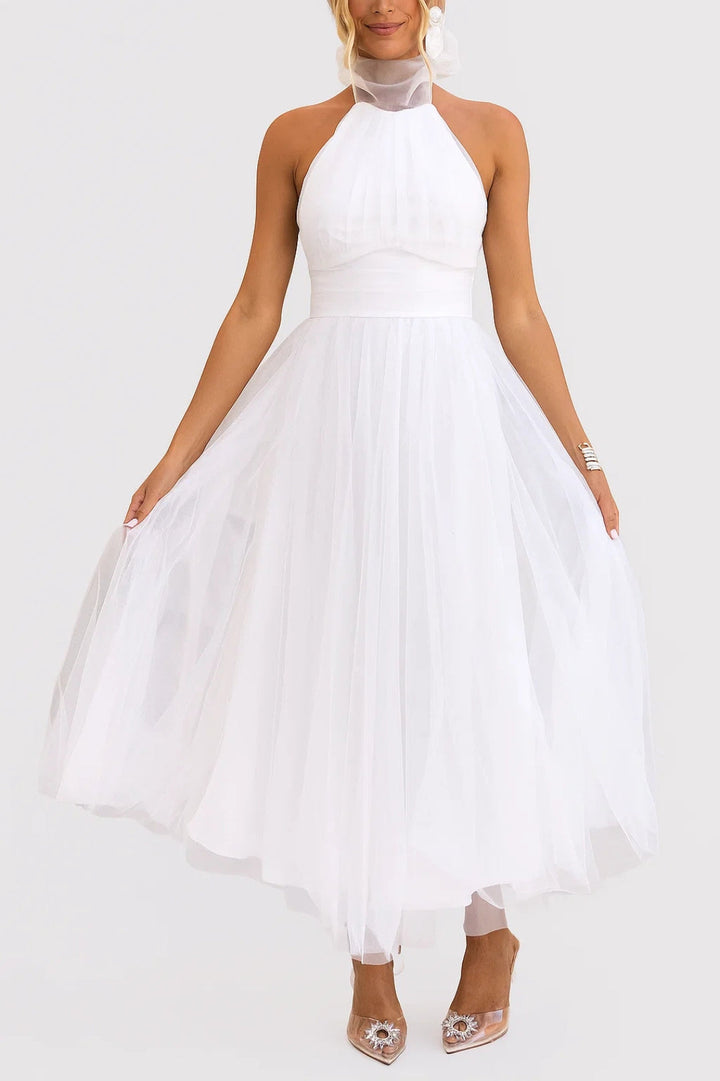 Dam Klänning | Elegant Figurnära | Hög Midja | Sommar