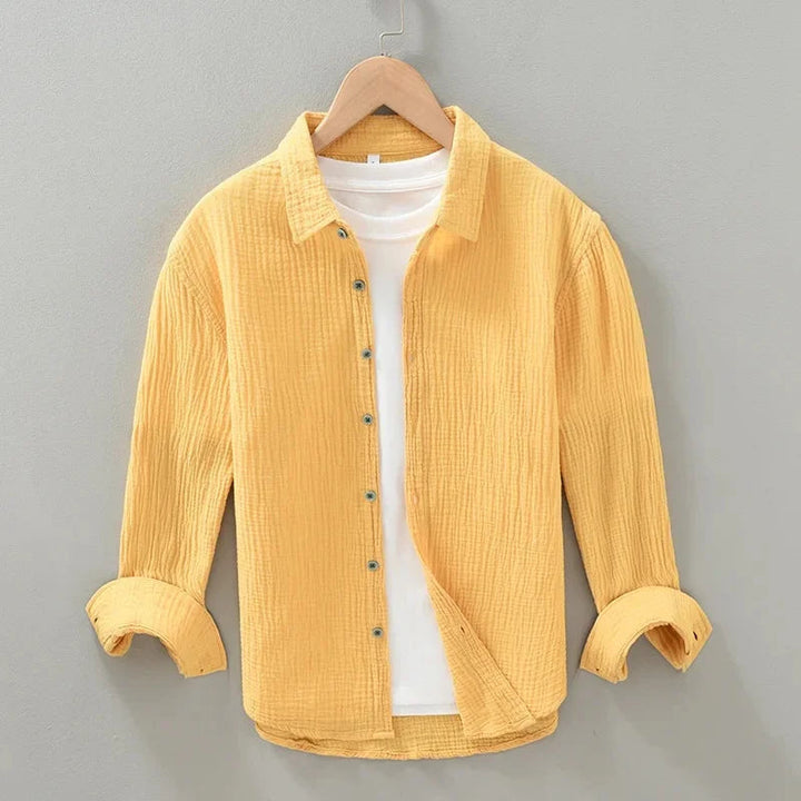 Herr Skjorta | Casual Stil | Lång Ärm | Sommar