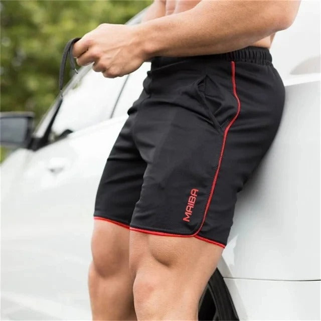 Herr Sportshorts | Slimfit Kort | Elastisk Midja | Sommar