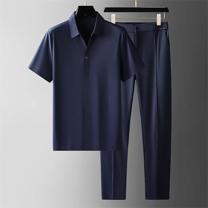 Herr Set | Getailleerd | Kraag Met Knopen | Sommar