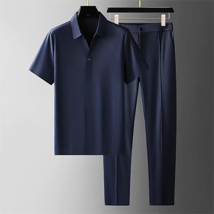 Herr Set | Getailleerd | Kraag Met Knopen | Sommar