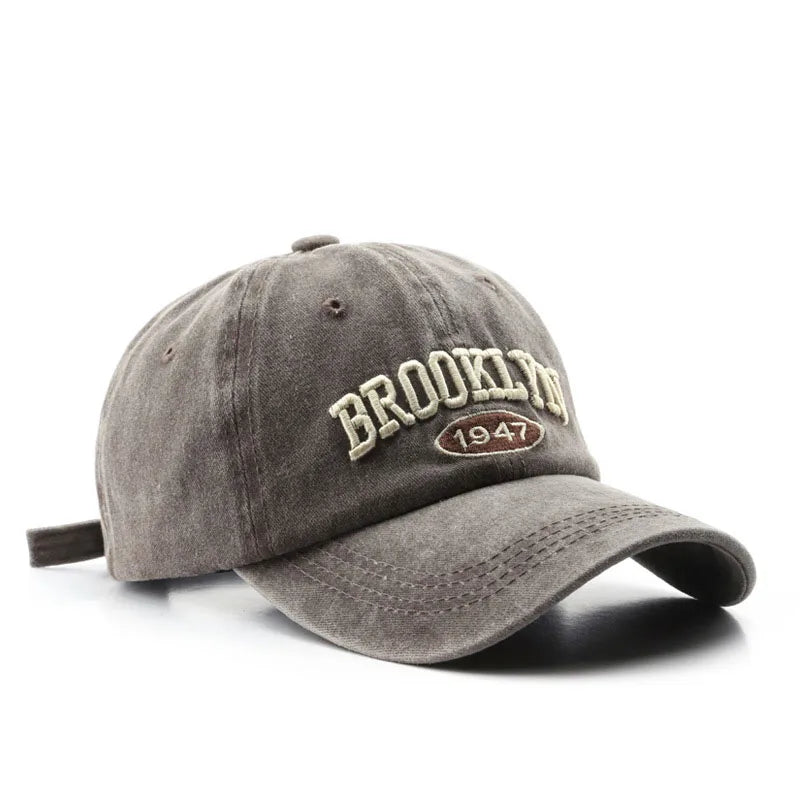 Baseballkeps för kvinnor | Justerbar passform | Broderad | Bomstickad struktur | Trendy streetstil