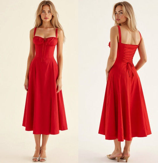 Midjeklänning för kvinnor | Bustier Design | Graciös &amp; Elegant | Tidlös stil
