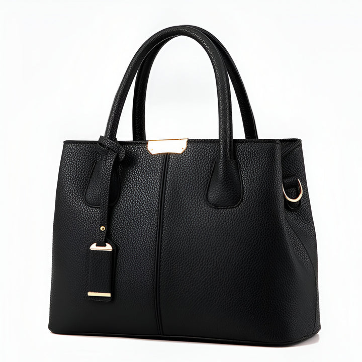 Damväska | Stor fyrkantig tote | Crossbody- och skuldra-väska | PU-läder