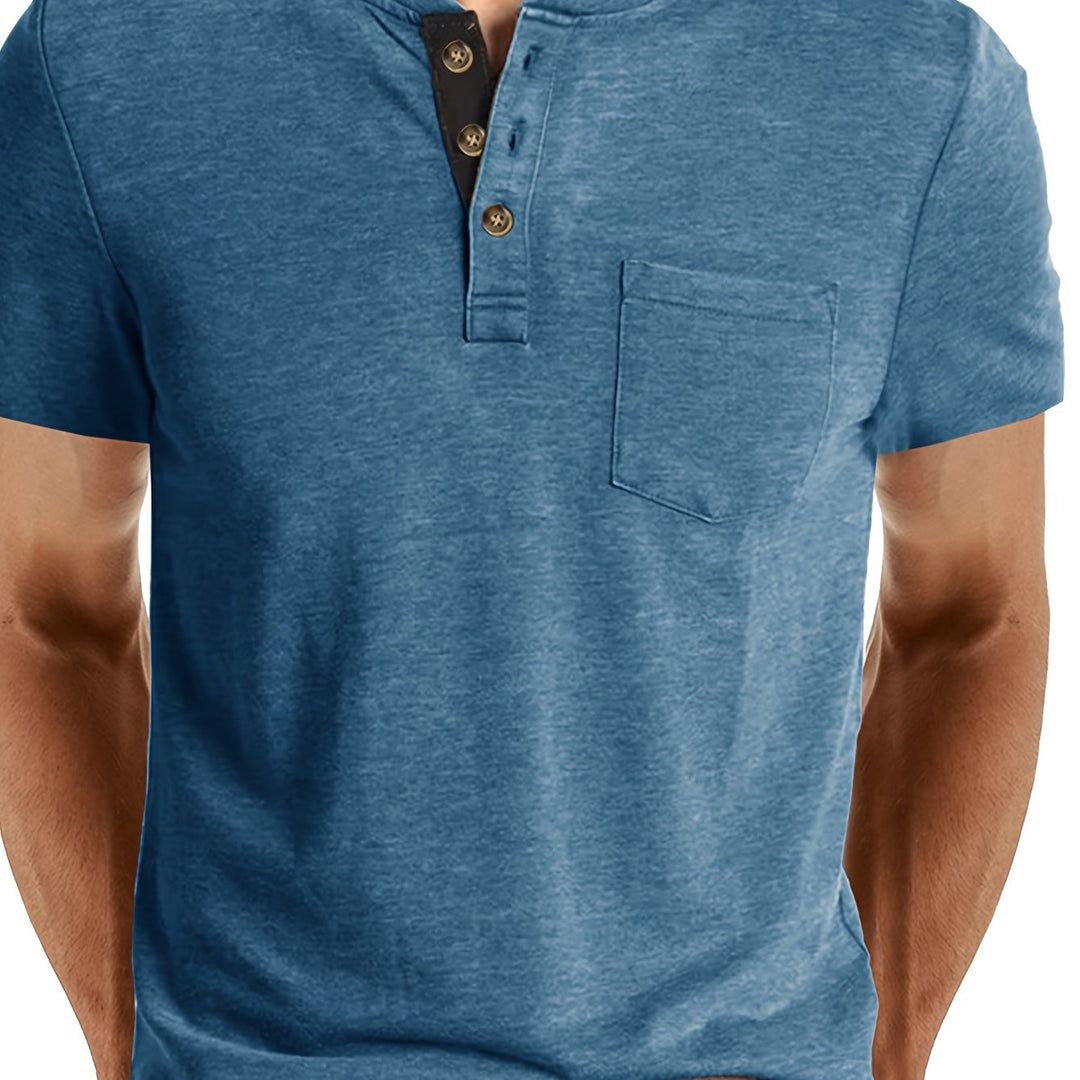 Herr T-shirt | Med Knappar | Med Knappar | Sommar