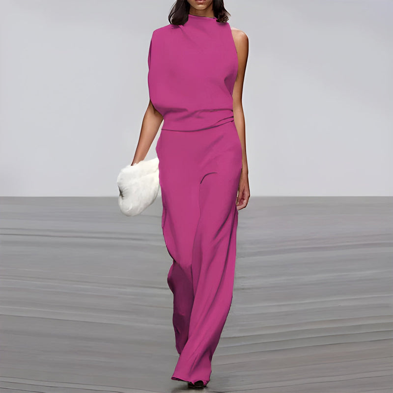Dam Jumpsuit | Somrig Elegans utan Ansträngning | Ärmlös & Figursmickrande | Polyester
