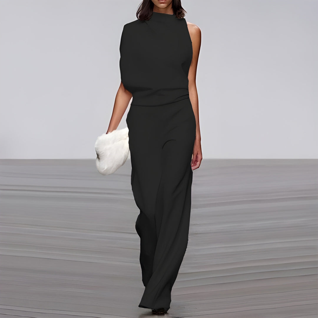 Dam Jumpsuit | Somrig Elegans utan Ansträngning | Ärmlös &amp; Figursmickrande | Polyester