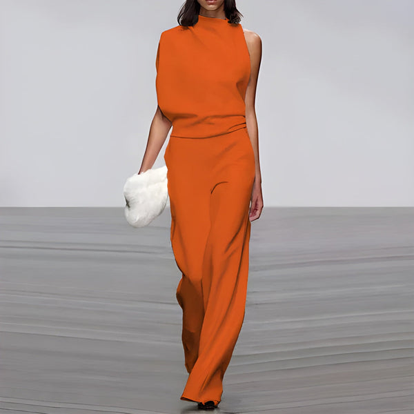 Dam Jumpsuit | Somrig Elegans utan Ansträngning | Ärmlös & Figursmickrande | Polyester
