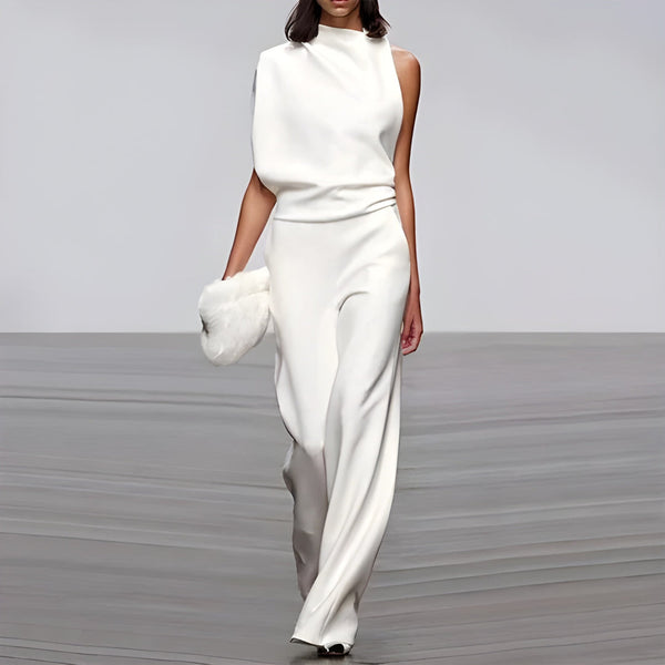Dam Jumpsuit | Somrig Elegans utan Ansträngning | Ärmlös & Figursmickrande | Polyester