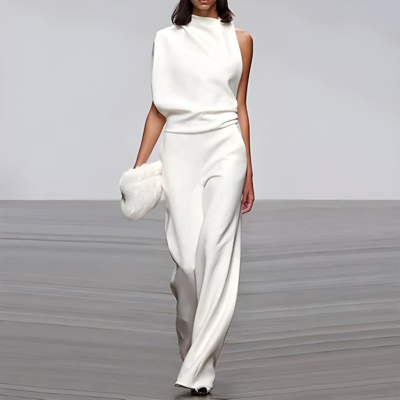 Dam Jumpsuit | Somrig Elegans utan Ansträngning | Ärmlös & Figursmickrande | Polyester