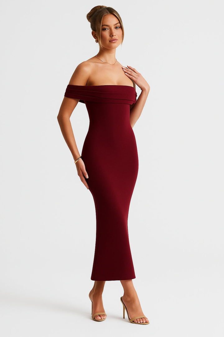 Dam Klänning | Slimfit | Off Shoulder | Sommar
