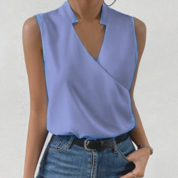 Dam Sommarblus | Lätt & Smickrande Passform | Mångsidig & Stilren | 100 % Polyester