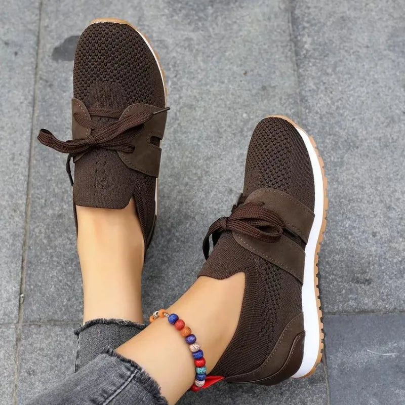 Sneakers Dam | Lätta Stickade Skor | Slip-On