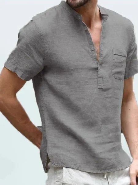 Herr Shirt | Relaxed Fit | Knäppning | Sommar