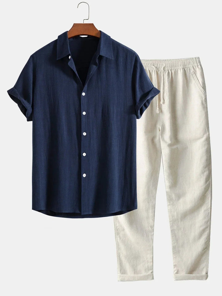 Herr Set | Rak Modell | Kort Ärm | Sommar