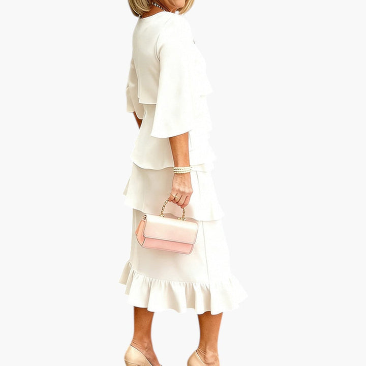 Dam Klänning | Elegant | Volangdesign | Sommar