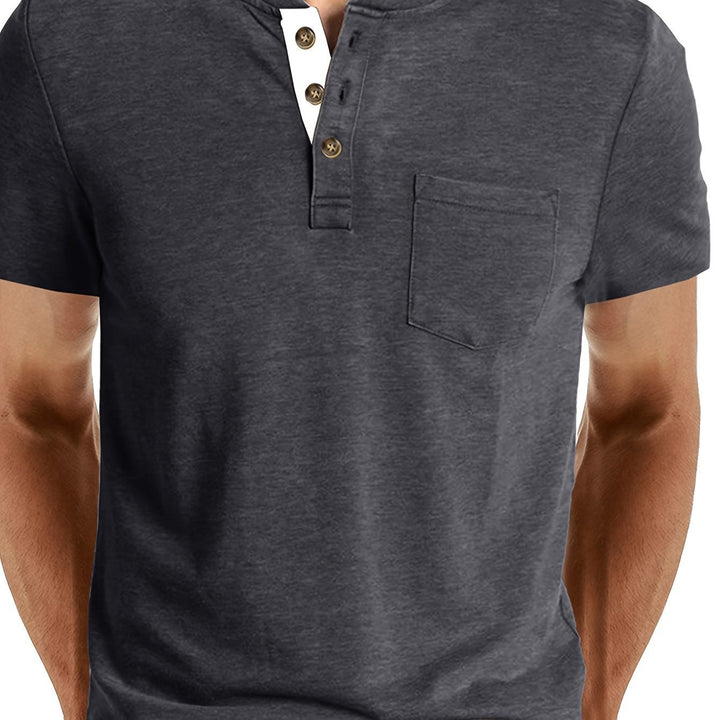 Herr T-shirt | Med Knappar | Med Knappar | Sommar
