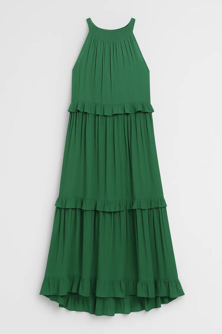 Dam Klänning | Maxi Elegant | Volang Detaljer | Sommar