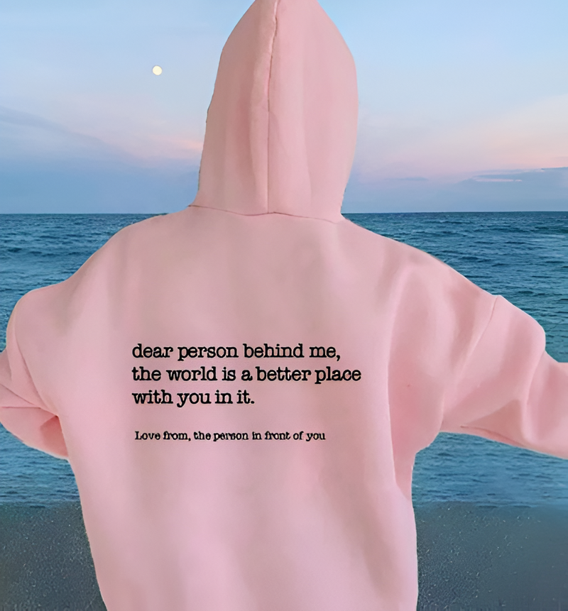 Huvtröja för kvinnor | Casual & Sportig | Tryckt design | Fickor & huva