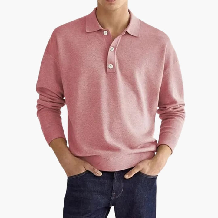 Herr Pikétröja | Elegant | Med Knappar | Sommar