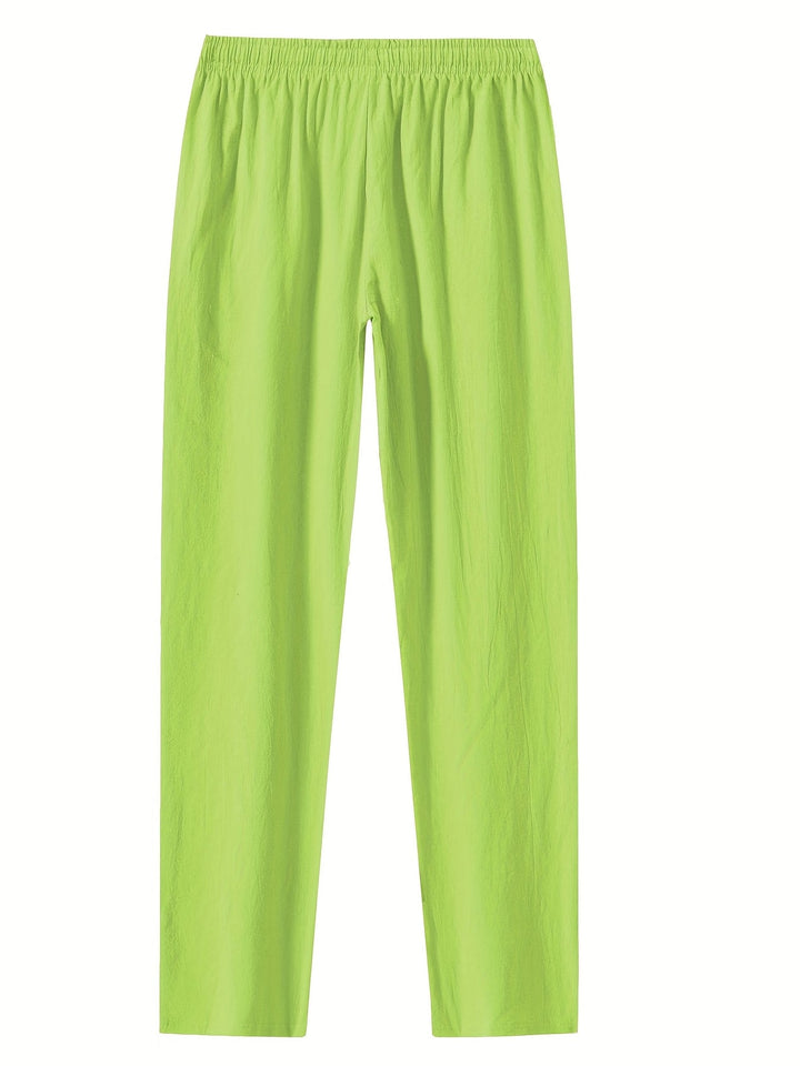Herr Byxor | Straight | Elastisk Midja | Sommar