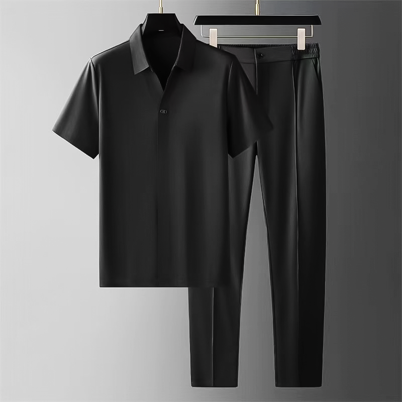 Herr Set | Getailleerd | Kraag Met Knopen | Sommar