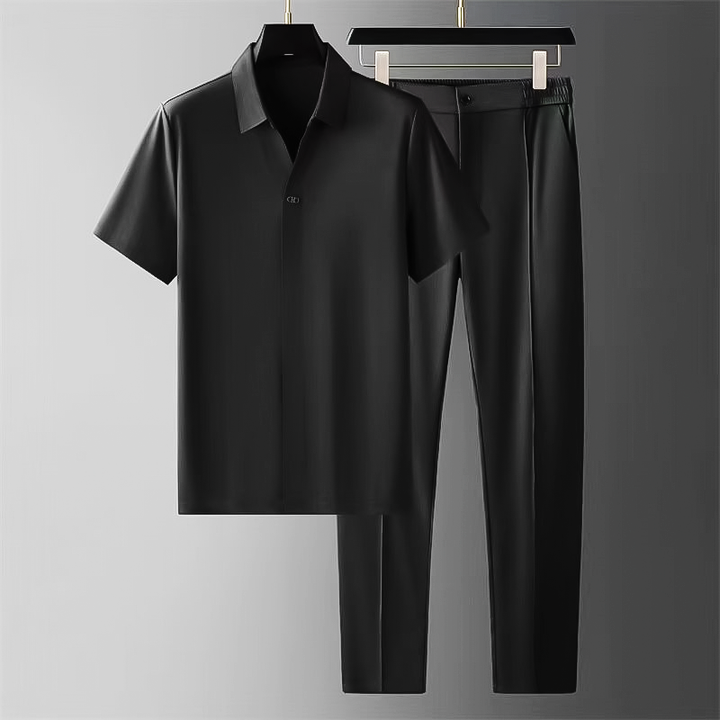 Herr Set | Getailleerd | Kraag Met Knopen | Sommar