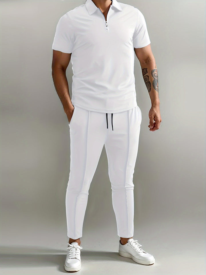 Herrar Set | Slimfit | Med Dragkedjekrage | Sommar
