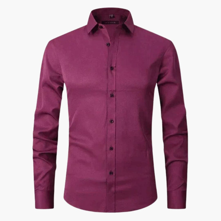 Herr Skjorta | Slim Fit | Med Knappar | Sommar