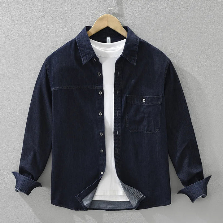 Herr Skjorta | Oversized | Lång Ärm | Sommar