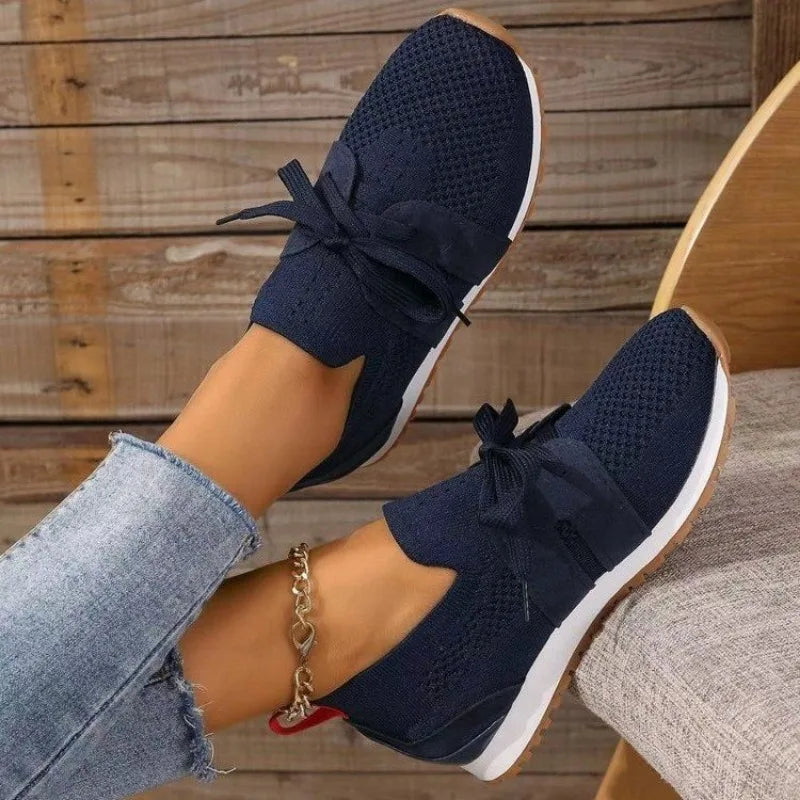 Sneakers Dam | Lätta Stickade Skor | Slip-On