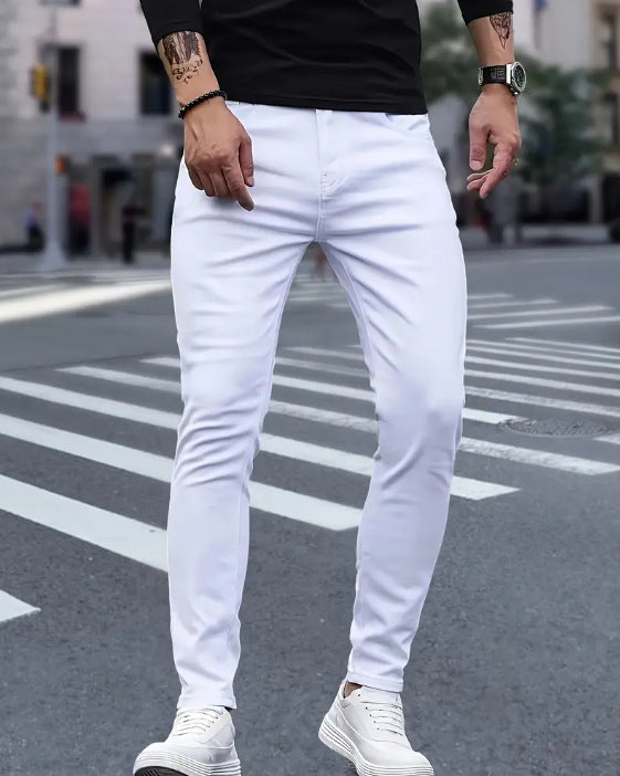 Herr Byxor | Slimfit Tapered | Hög Midja | Sommar