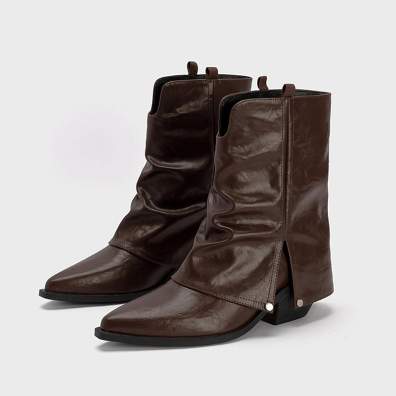 Damskor | Retro Cowboyboots | Puntig Tå