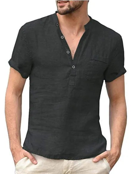 Herr Shirt | Relaxed Fit | Knäppning | Sommar