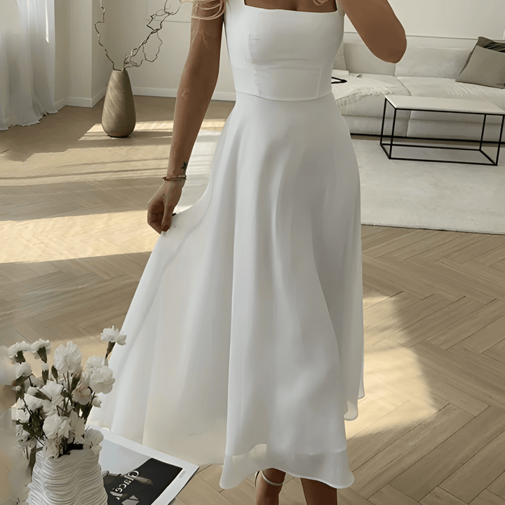 Klänning Midi | Elegant A-linje Midiklänning | Tidlös Design | Festklänning