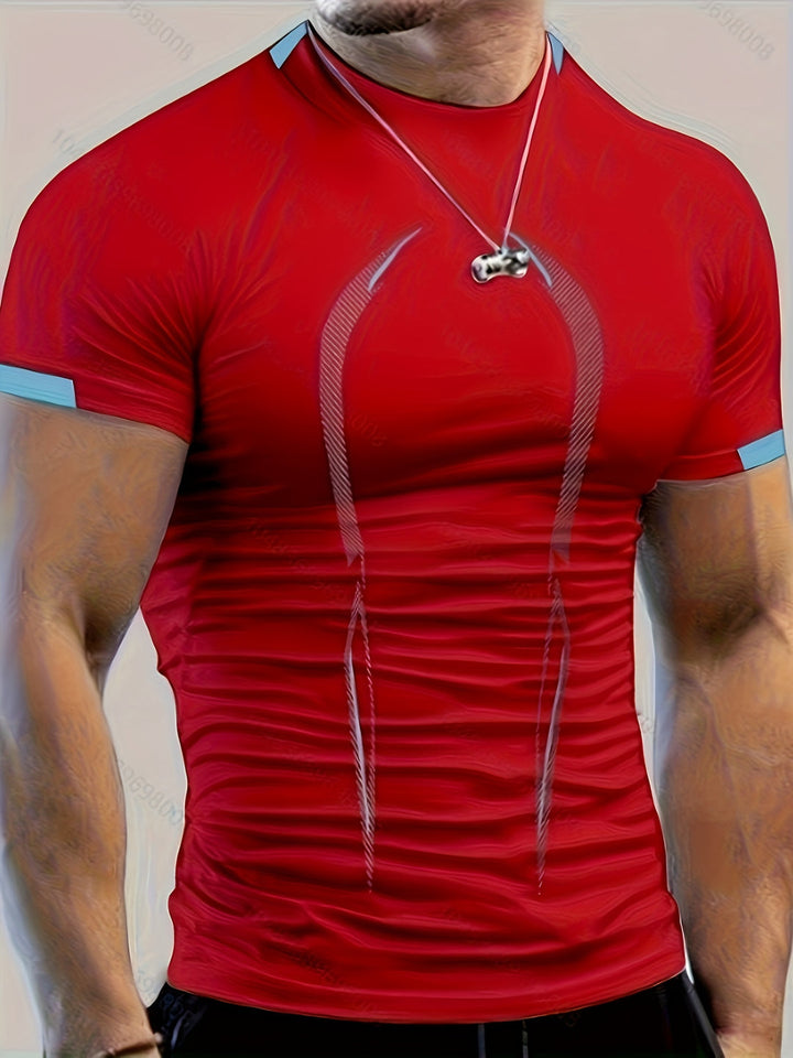 Herr T-shirt | Slimfit | Kort Ärm | Rund Hals | Sommar