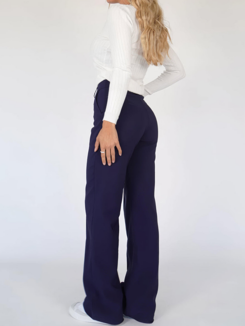 Raka byxor för kvinnor | Tidlös komfort | Chic urban stil | Hög midja